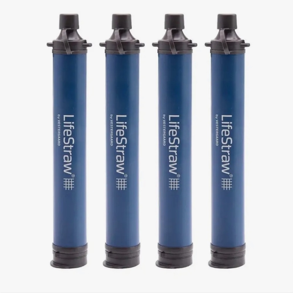 4 Pack LifeStraw Personal Water Filter Hiking Camping Travel Emergency NWT